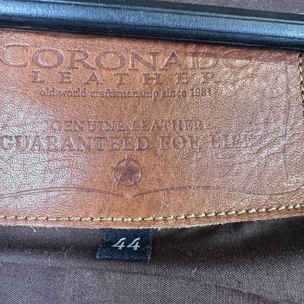 Coronado Leather Vest Mens 44 Black Cowhide Concealed Carry Buffalo Snap Biker - Picture 9 of 16